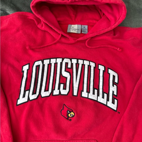 #206 Louisville Cardinals hoodie made by J America - Picture 10 of 11